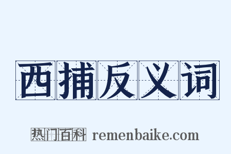 西捕反义词是什么意思的图片